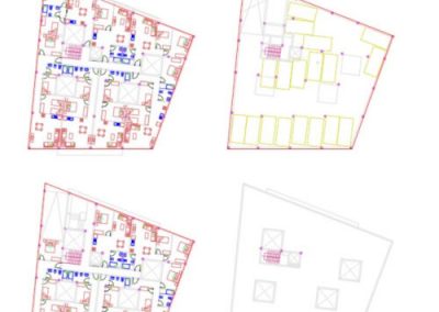 Plano de plantas edificio residencial